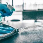 Cleaning home table sanitizing kitchen