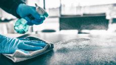 Cleaning home table sanitizing kitchen